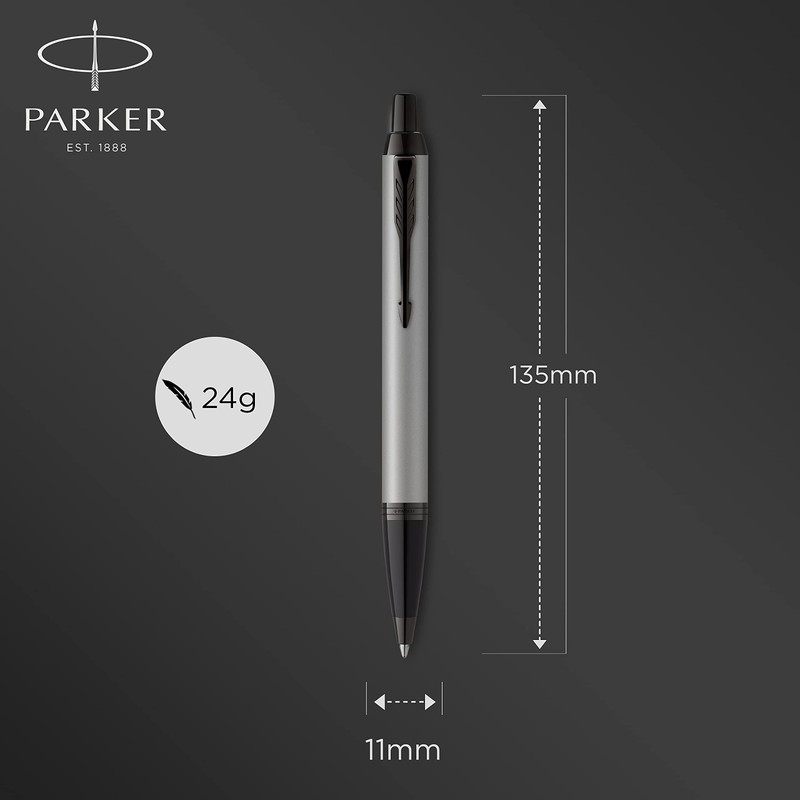 Parker IM Ballpoint Pen | Matte Grey with Black Trim