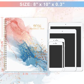 2026 Appointment Book - 2026 Daily Planner, Jan. 2026 - Dec. 2026, 8.5'' x 11'' Hourly Planner 2026, 12-Month Weekly Appointment Book from, Appointment Calendar Planner With Tabs, Flexible Cover