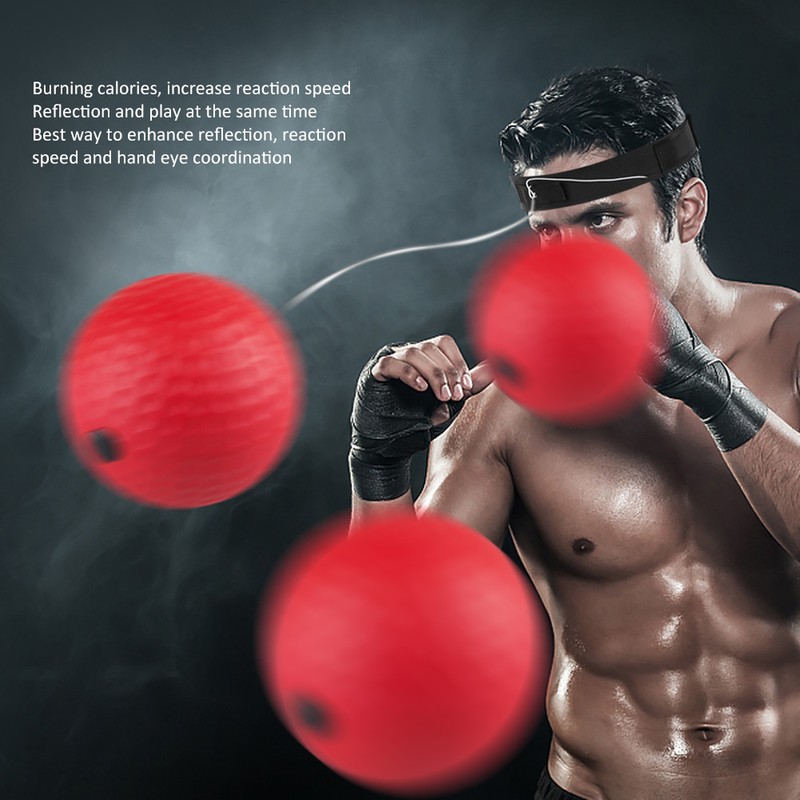 Punching Reaction PU Foam Ball Headband Adjustable Sports Fitness Boxing