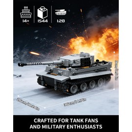 NERCISU WW2 Tiger Heavy Tank Building Sets, 1:28 Panzer VI S04 Model Kit