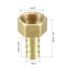 sourcing map Brass Barb Hose Fitting Connector Adapter 10mm Barbed