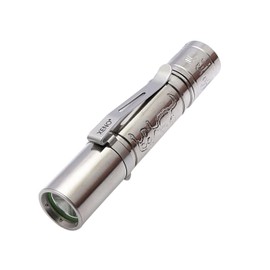 Premium Titanium Alloy Version Keychain flashlight XENO ES1 Ti with Detachable Clip, 6 Modes, AA*1 battery, Waterproof- NW