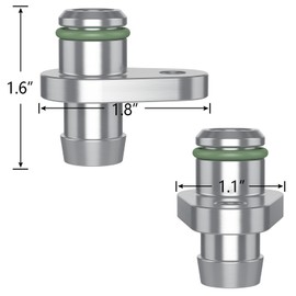 Moker Billet Aluminum Crankcase Breather Repair Fittings for GM GMC DURAMAX DIESEL 6.6L 2001-2010,Set of 2