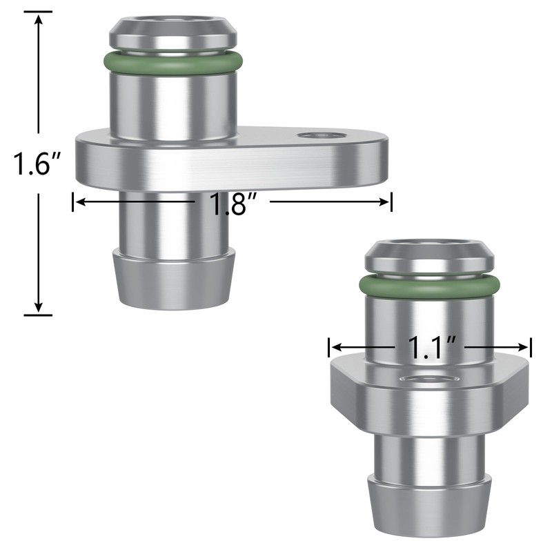 Moker Billet Aluminum Crankcase Breather Repair Fittings for GM GMC
