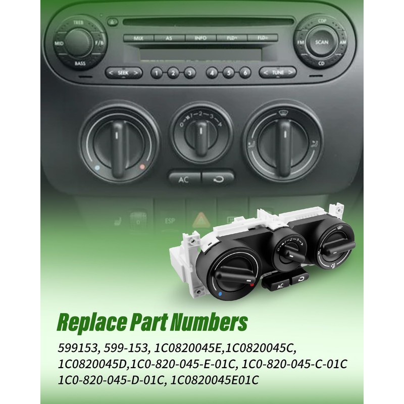 599-153 Heater Climate Control Module Fit for Volkswagen New Beetle