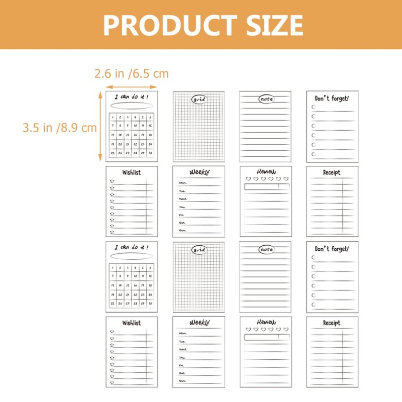 Operitacx 16pcs Nonstick Memo Pads for Notes and Schedules Blank