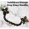 Universal Hardware Brass Solid Vintage Cabinet Handle Drawer Drop Swan