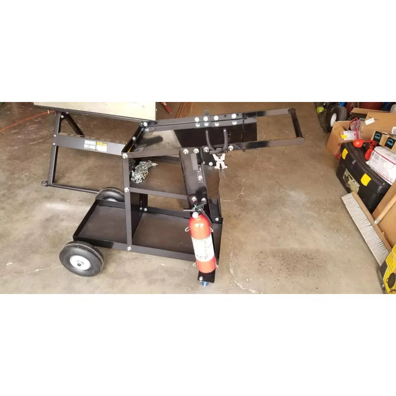 Chicago Electric 100 lb Rolling Steel Welding Cart Heavy Duty