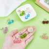 PH PandaHall 6 colours Cherry Charms, 9pcs Transparent Resin Cherry