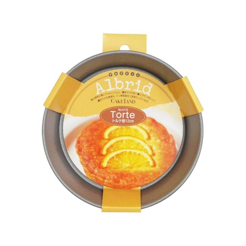 タイガークラウン ケーキ型 グレー 118×118×34mm Albridトルテ型12cm アルミニウム フッ素2コート 5170