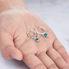Philip Jones December Birthstone Hoop Earrings Created with Blue Topaz