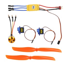 RC Airplane Motor Kit, RC Plane Parts 1400KV Brushless Motor 30A ESC SG90 9G Micro Servo 8060 Propeller Set Compatible for 400-450 Aircraft or (A2212 1400KV brushless