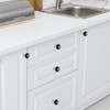 Ravinte Pack of 5 Crystal Drawer Knobs and Handles, Black
