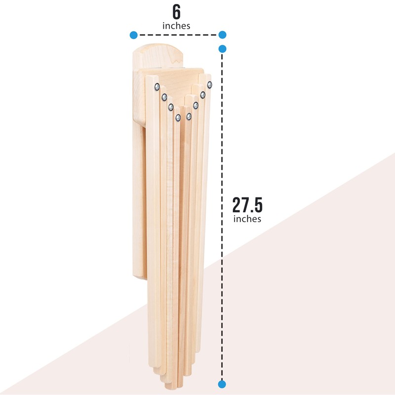 Pennsylvania Woodworks Wall Mounted Clothes Drying Rack - Heavy Duty,
