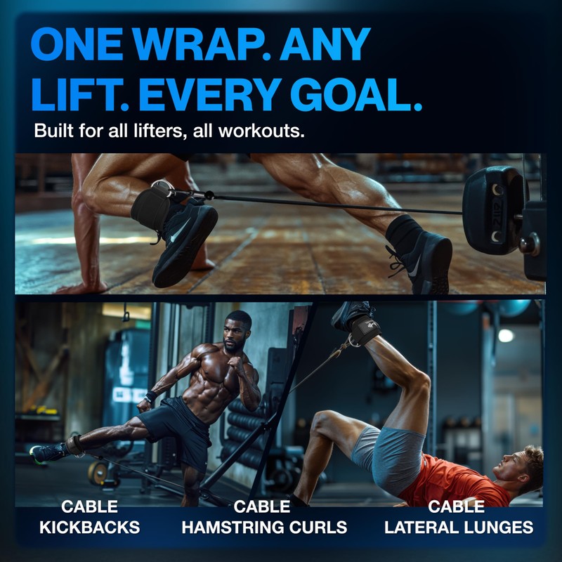 Modvel Ankle Strap (Single) for Cable Machine – Adjustable &