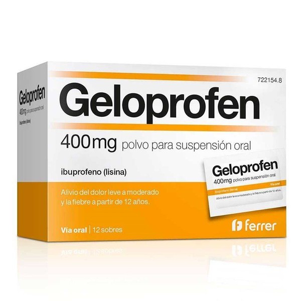 Ferrer Internacional Geloprofen Rapid 400 Mg 12 Sachets Powder for Oral Suspension