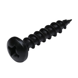 100 Pack Rok Hardware #6 x 3/4" Coarse Deep Thread Pan Head Screws Black Phosphate Wood MDF