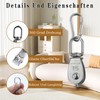 4 Pieces Stainless Steel Pulley, Block Rope Pulley with 4