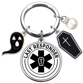 Funeral Director Gifts for Women Men Mortuary Keychain Gift for Christmas Dark Humor Gift for Mortician Cremator Friend Undertakers Mortuary Embalmer Last Responder Jewelry Funny Hearse Keyring