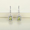 YL Drop Earrings 925 Sterling Silver August Birthstone Peridot Green