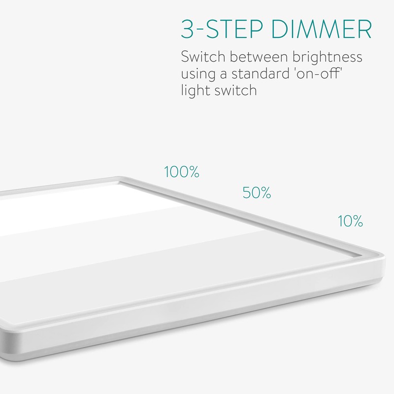 Navaris LED Ceiling Light with Backlight - Dimmable - 18