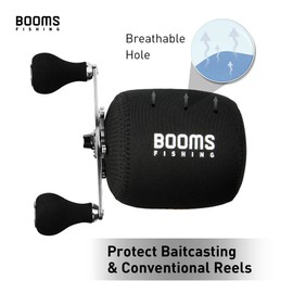 Booms Fishing RC1 Neoprene Reel Cover, Round Baitcasting Reels Cover, Fit for 4.7" W x 3.7" D Reels, X-Large Size