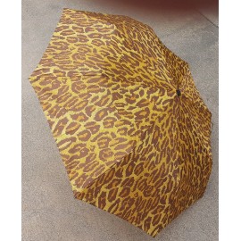 Shaw Leopard Pattern Folding Mini Umbrella -- Comes With Matching Sleeve -- Brand New