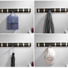Thickened Invisible Hook 5 Hook Wall Mounted Coat Rack Folding