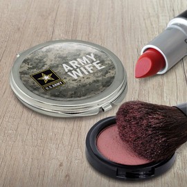 U.S. Army Wife Compact Travel Purse Handbag Makeup Mirror