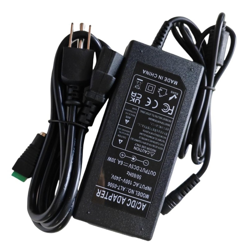 AC/DC Power Adapter, 5V 6A 30W Power Supply, Model ALT-0506