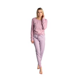 Selente Sweet Dreams Women's Modern and Comfortable Soft Cotton Short Pyjamas Various Models, Pink Striped Pants