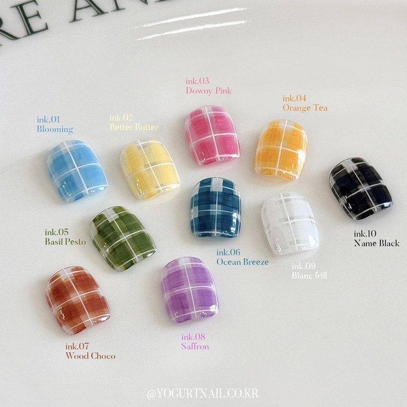 Yogurt Gel Pajamas 10 Piece Set Ink Gel / 요거트젤