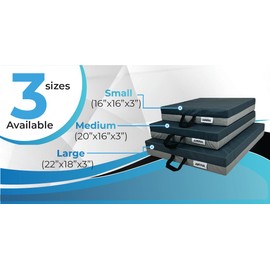 AMiNA Gel Foam Cushion with Skin Protectant, 22x18x3 Inches – Premium Comfort and Support for Wheelchairs, Office Chairs, and Car Seats, Non-Slip, Water-Resistant, Portable Design for Extended Sitting