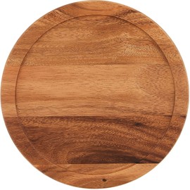 Lipper 1301 10" Acacia Lazy Turn Table, Brown