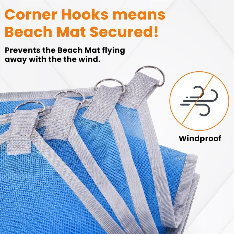 GEEZY Sand Free Beach Mat Outdoor Activity Travel Camp Park