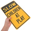 iplusmile 2Pcs Slow Down Children at Play Sign, Reflective Metal