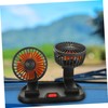 TEHAUX Car Dual Head Cooling Fan for Vehicle Adjustable Dashboard