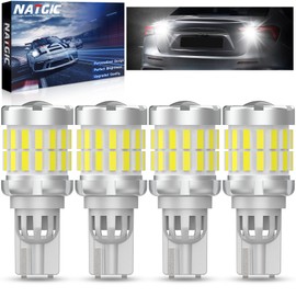 NATGIC 921 W16W Led Bulbs Canbus Error Free For Back Up Lights,T15 921 912 Led Bulbs For Tail Light Backup Reverse Cargo Lights,License Plate Bulb,Interior Dome lights,4-Pack,Xenon White 6000K,2000Lm