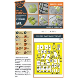 Clear Prop Models CLPCPA72051A 1:72 Clear Prop Models UH-2A UH-2B Seasprite Painting Mask (CLP