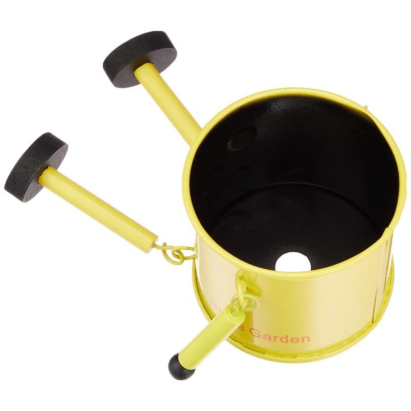 GREENHOUSE 2786-C-Y Tin Man Pot, Small, Yellow
