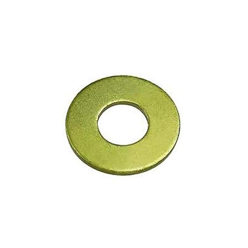 Small Parts Steel Flat Washer, Zinc Yellow Chromate Plated Finish,