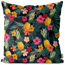 VOID Tropical Pineapple Cushion Cover Sofa Cushion Decorative Easter Outdoor Cushion Decorative Cushion Size: 40 x 40 cm