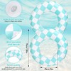 FYSUIMU 3Pcs Inflatable Pool Float Retro Blue Checkered Swim Rings