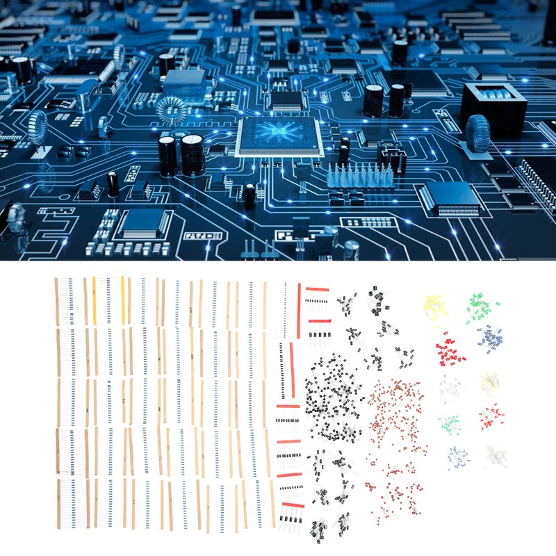 Electronic Component Kit LED Diodes 30 Values Resistors Ceramic Capacitor