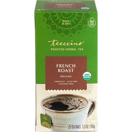 Teeccino Chicory Herbal Tea Organic French Roast Dark Roast No Caf 25 Teabags