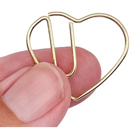Cute Paperclips, Gold Heart Paper Clips, Heart Paperclips with Clear Box - Perfect for Wedding, Marriage, Journaling, Office, Heart Paperclips Cute Small Paper Clips