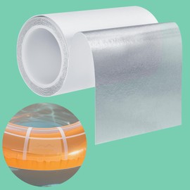 HIFILTURE Inflatable Patch Repair Kit, Clear TPU Repair Tape for Pool Floats, Swimming Ring, Bounce House, Tent, Canvas, Canopy (4 in x 7 ft)