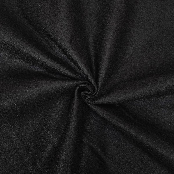 TFG Lightweight Sweatshirt Black Fleece Fabric Soft Warm 150cm Wide