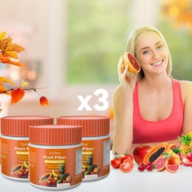 Teelne 16 in 1 Fruit Fiber Gummies, Dietary Edible Vitamin Supplement | Natural Fruit for Gut Health Digestion, Detox & Cleansing for Fitness (30 ct):_3 bottle