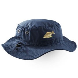 Purple Print House Embroidered Carp Bucket Hat for Men Women Fishing Fisherman Embroidery Gift, One Size, Olive Green